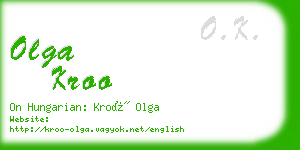 olga kroo business card